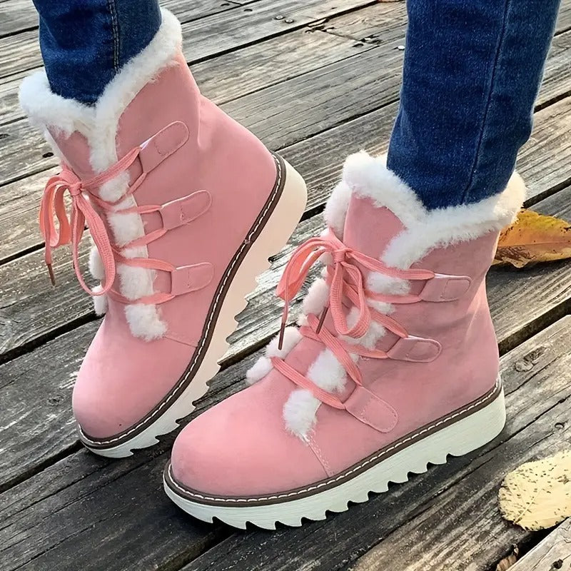 Bottes mi-mollet à talon épais pour femmes