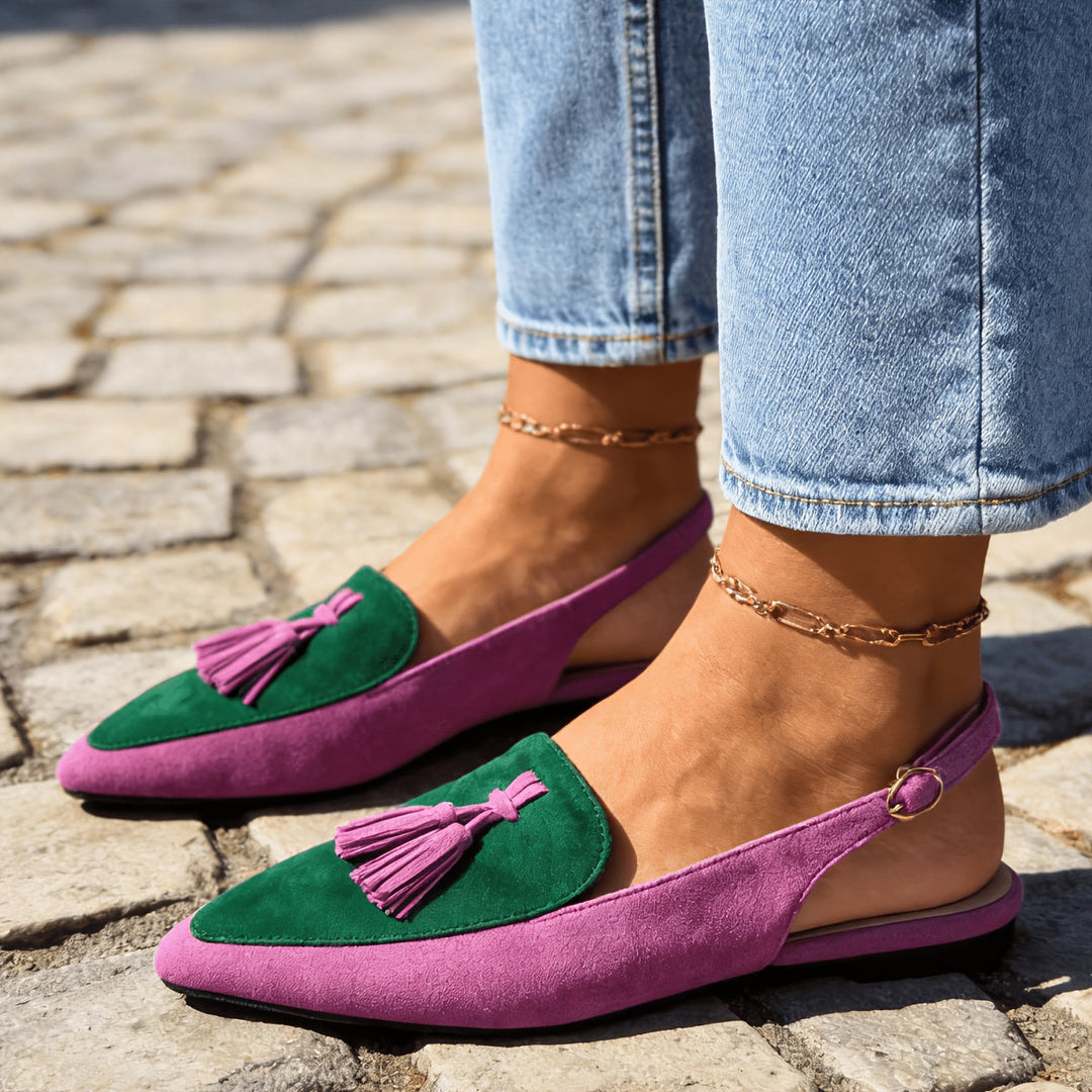 Marisa | Slingback Mules with Tassels