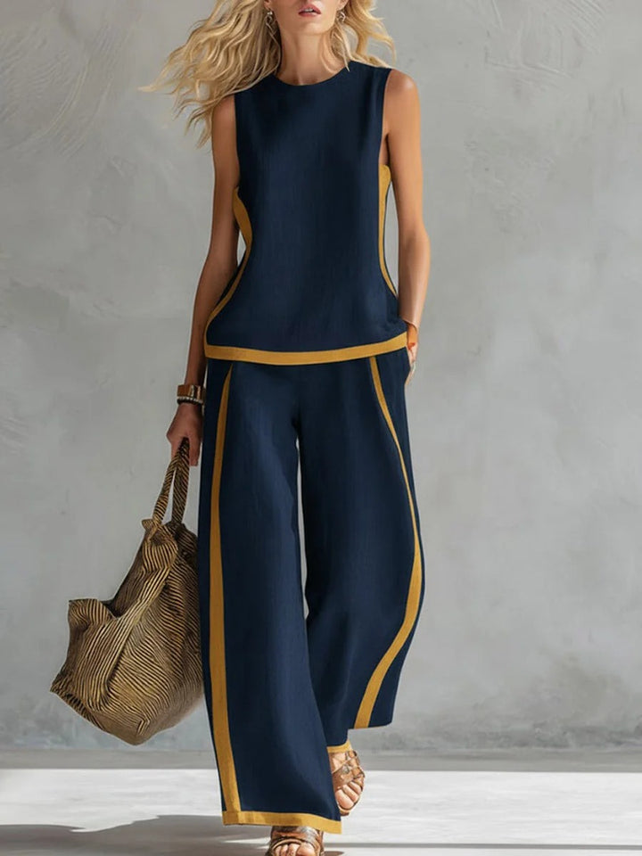 Ensemble pour femme en coton et lin