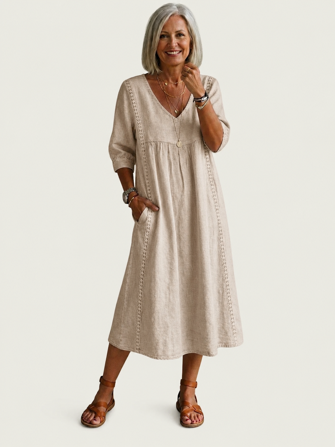 Elegant A-Line Maxi Dress Carmela