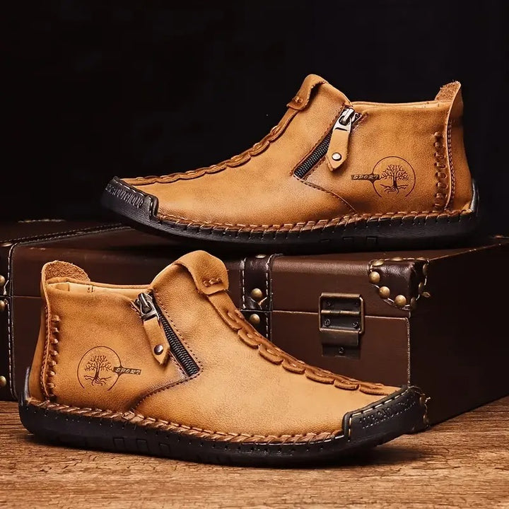 Bottes pour homme à fermeture éclair style vintage