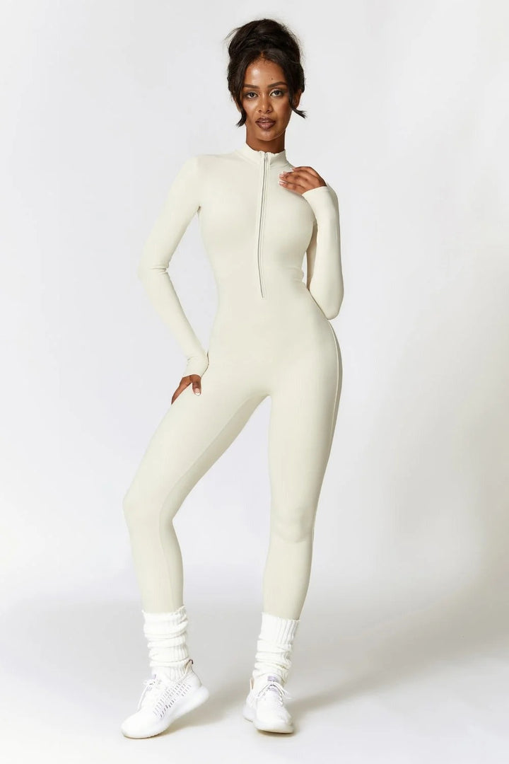 Combinaison de sport zippé manches longues