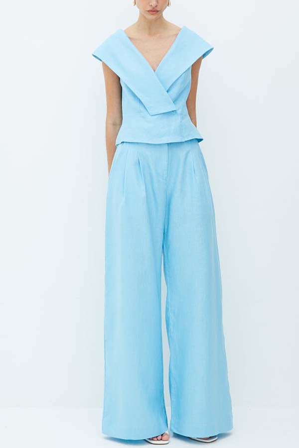 Ensemble élégant à col en V