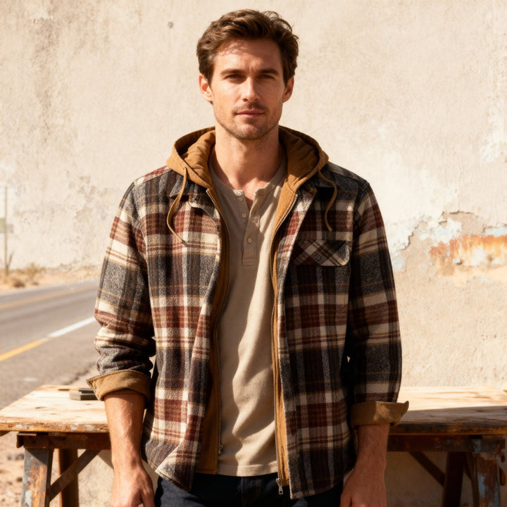 Veste à capuche chaude en flanelle