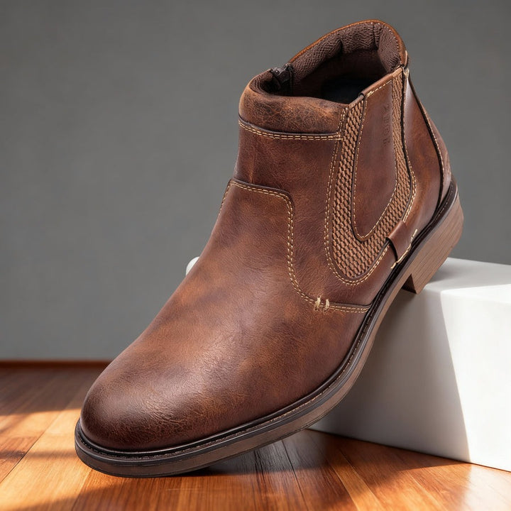 Bottes Chelsea courtes en cuir