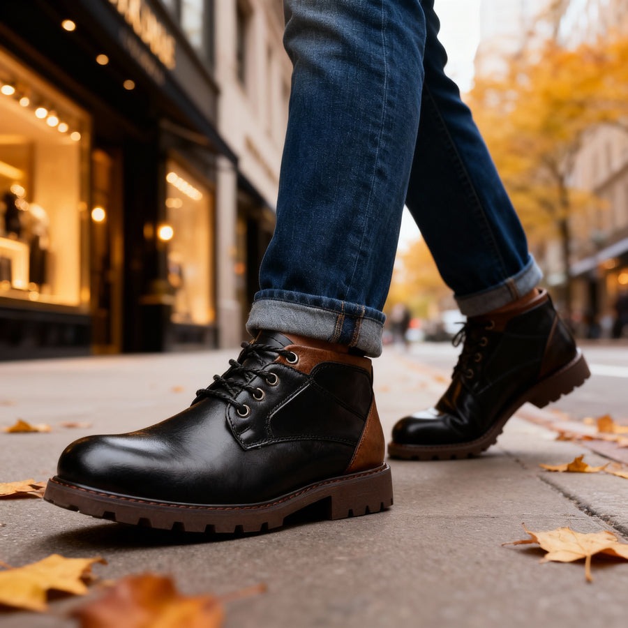 Bottines Chelsea pour homme en cuir