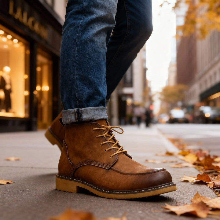 Bottines Homme Classiques en Cuir Texturé