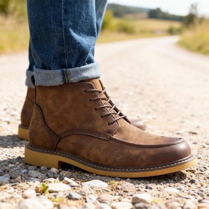 Bottines Homme Classiques en Cuir Texturé