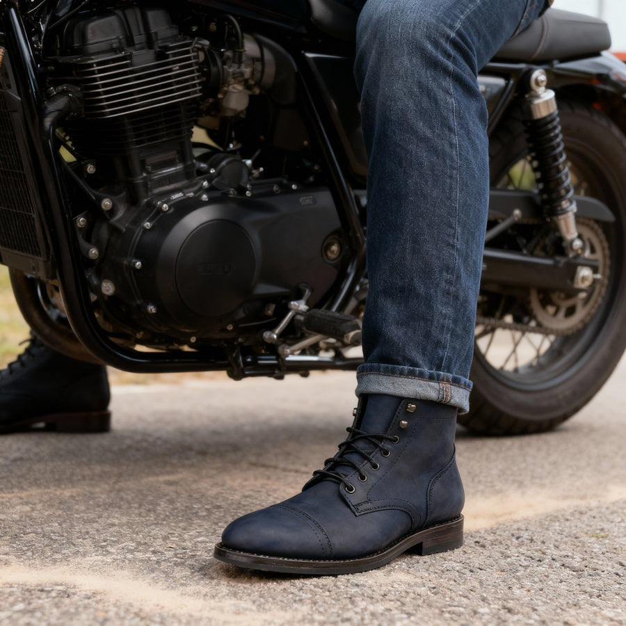 Bottines en cuir à bout renforcé