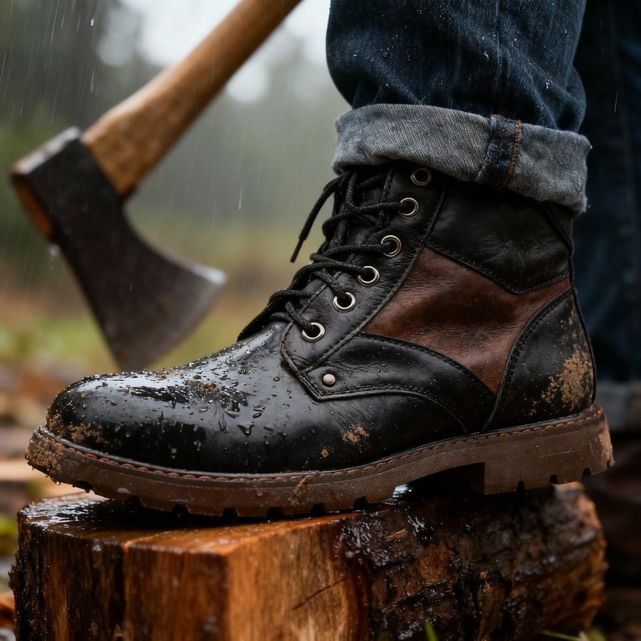 Bottes courtes en cuir Martin