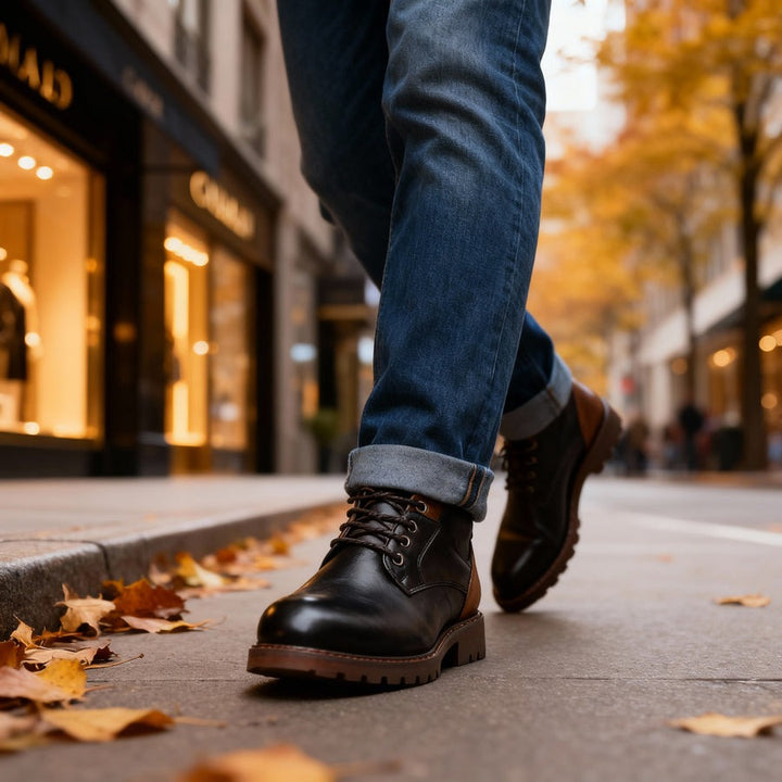 Bottines Chelsea pour homme en cuir