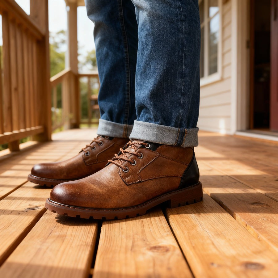 Bottines Chelsea pour homme en cuir