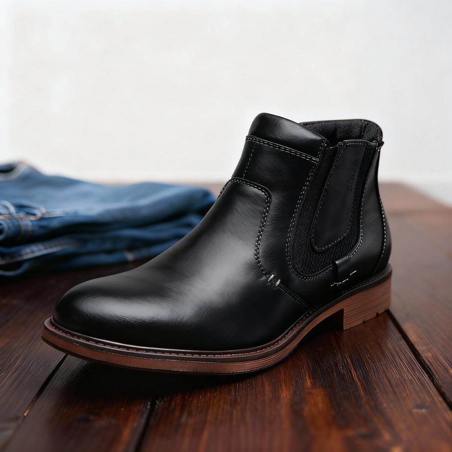 Bottes Chelsea courtes en cuir