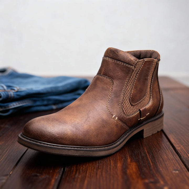 Bottes Chelsea courtes en cuir