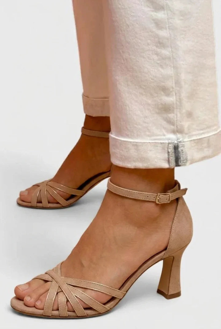 Victoria™ | Zapatos de tacón fino con punta redonda y diseño patchwork