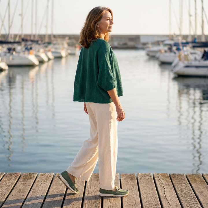 Eloise - Mocasines Verdes con Hebilla