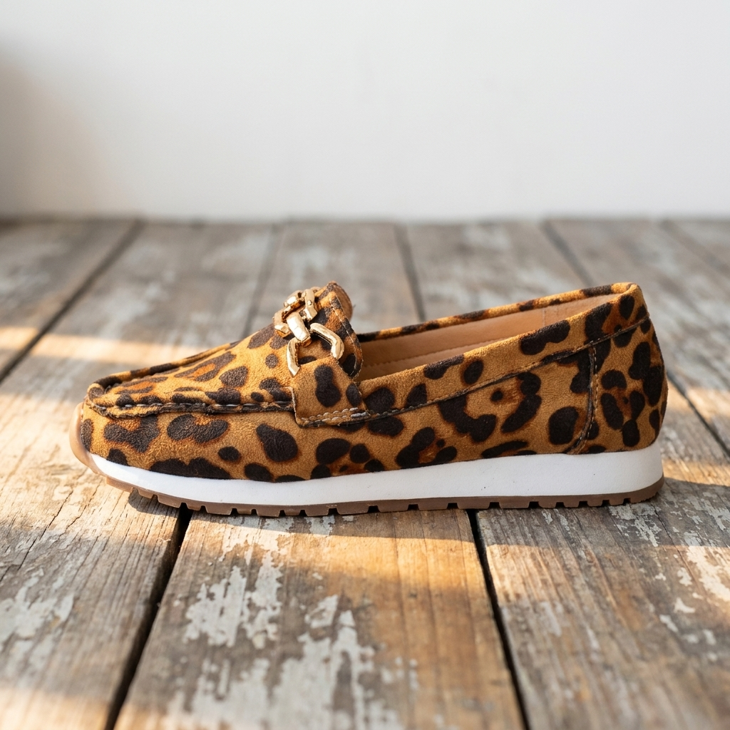 Everly - Mocasines de estampado de leopardo