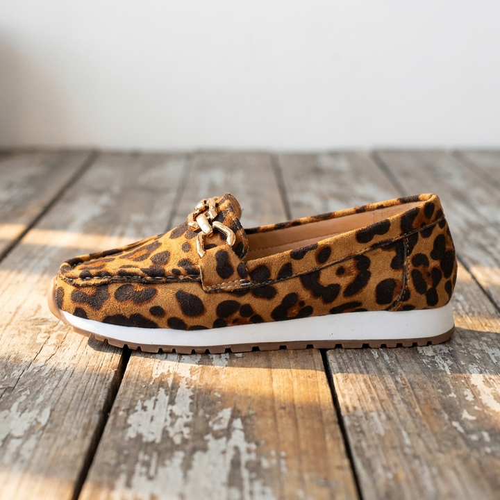 Everly - Mocasines de estampado de leopardo