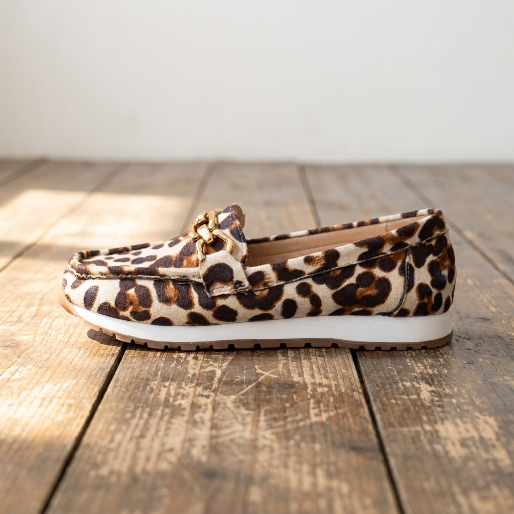 Everly - Mocasines de estampado de leopardo