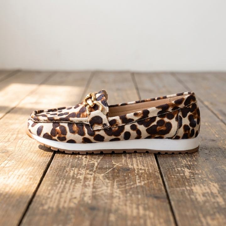 Everly - Mocasines de estampado de leopardo