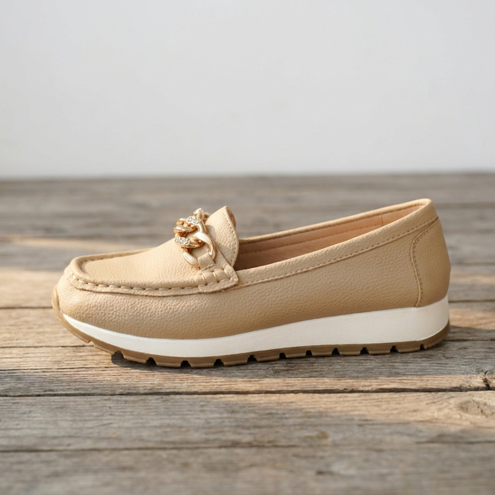 Evelyn - Mocasines con Hebilla de Diamante