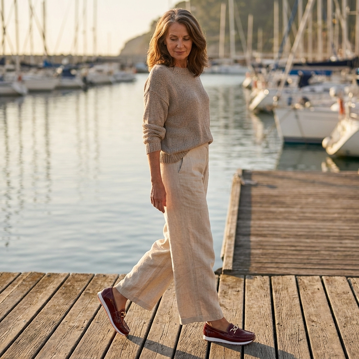Eleanor - Mocasines Brillantes Burdeos