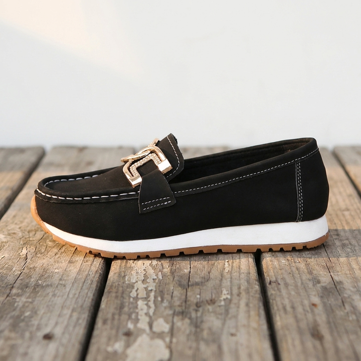 Margot - Mocasines Chic con Hebilla de Diamante