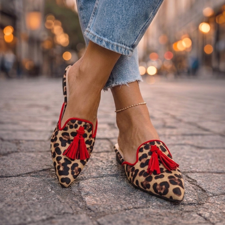 Serafina | Pointed Slides with Tassels