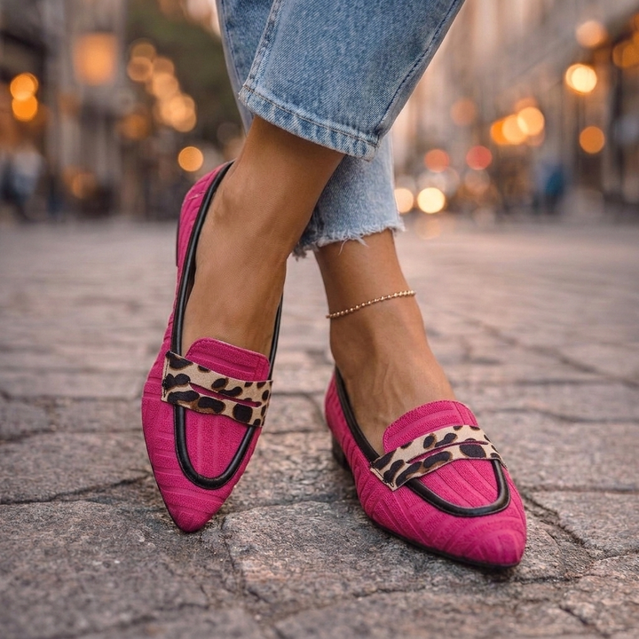Fiorella | Leopard Slip-On Loafers