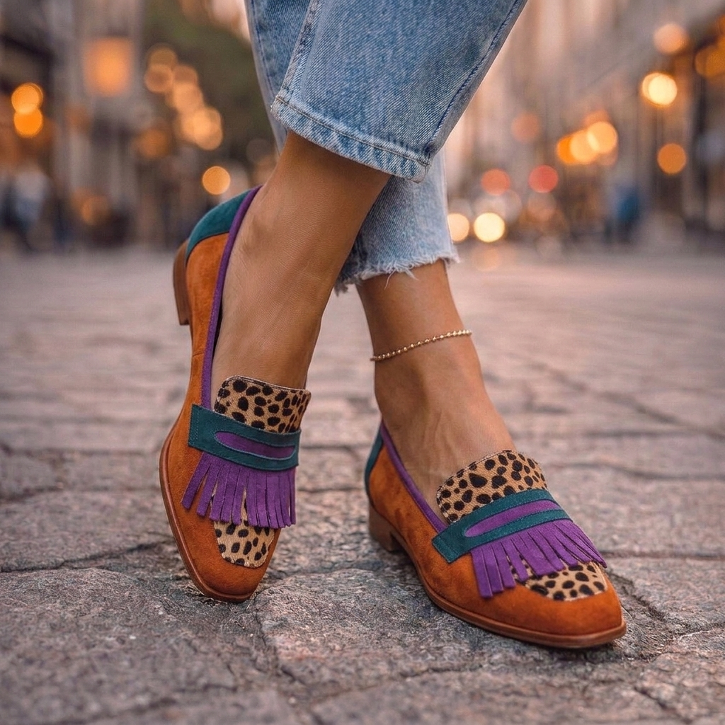 Bianca | Square-Toe Loafers with Tassels