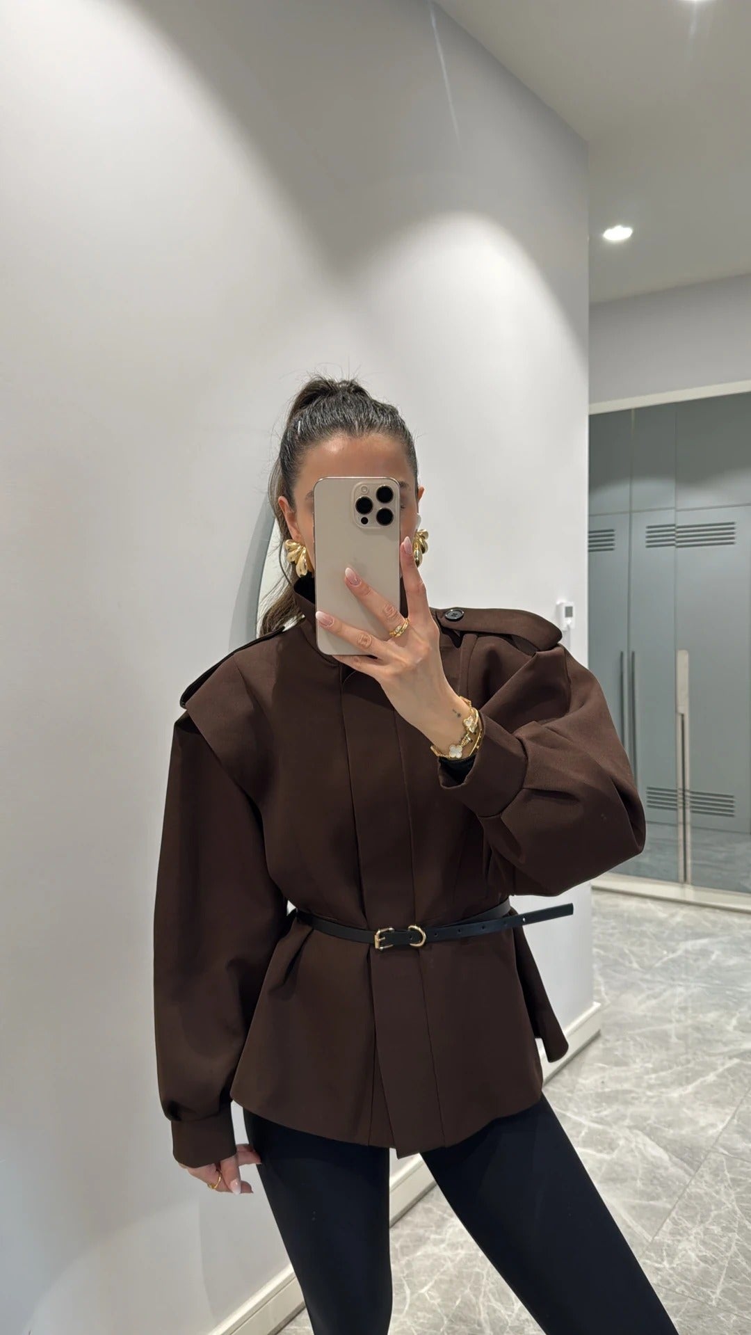 Veste avec détail de ceinture