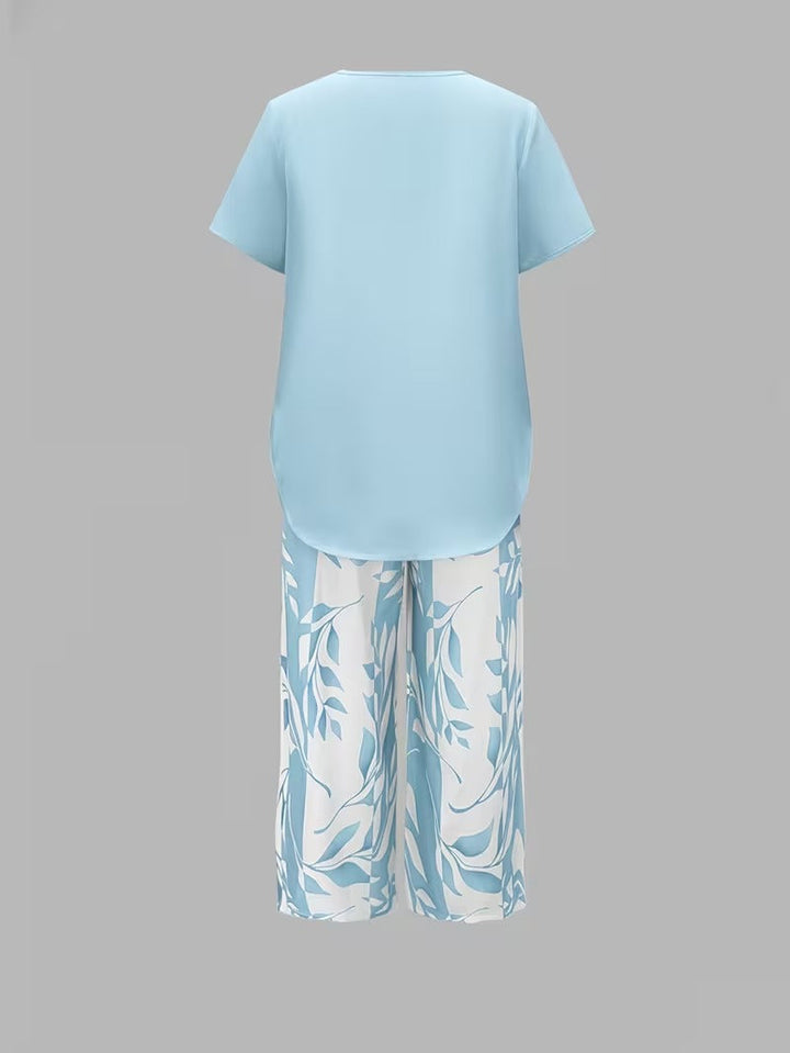 PRINTED LEAF SET FOR WOMEN