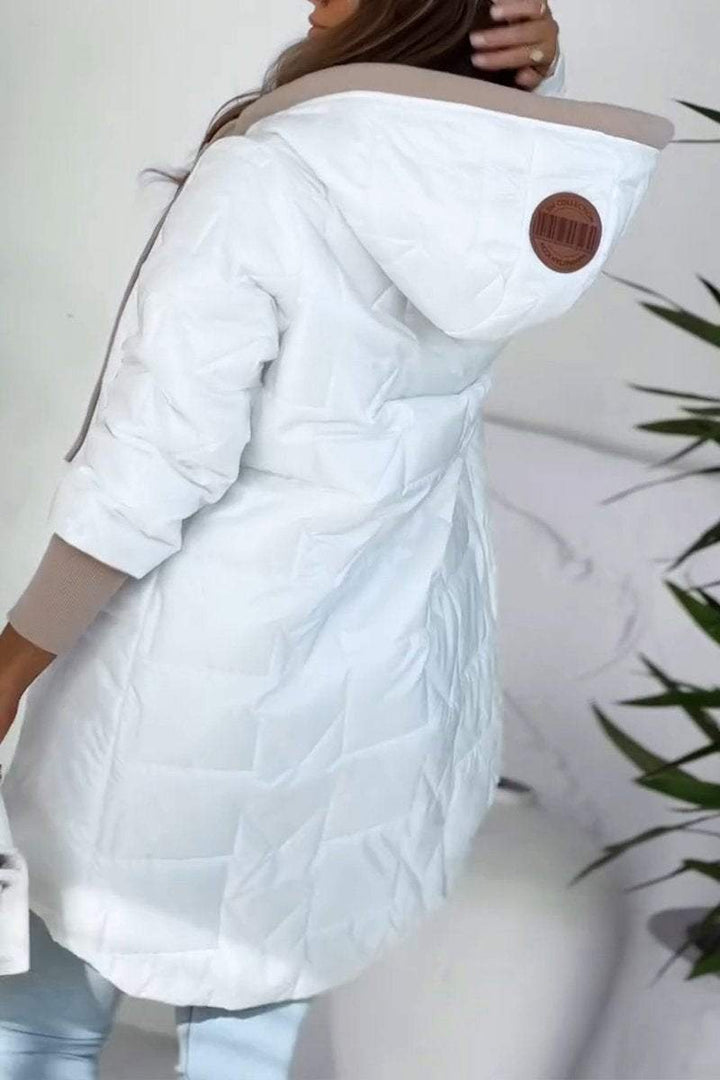 Manteau d'hiver à capuche et fermeture éclair