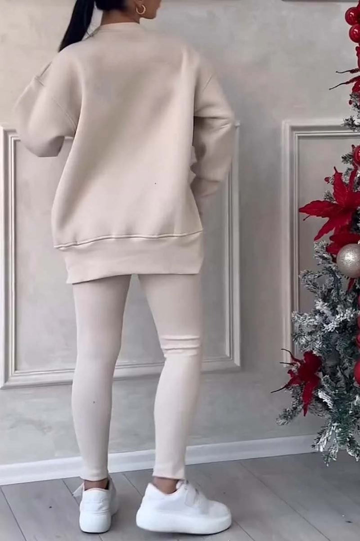 Ensemble sweat-shirt et leggings décontractés
