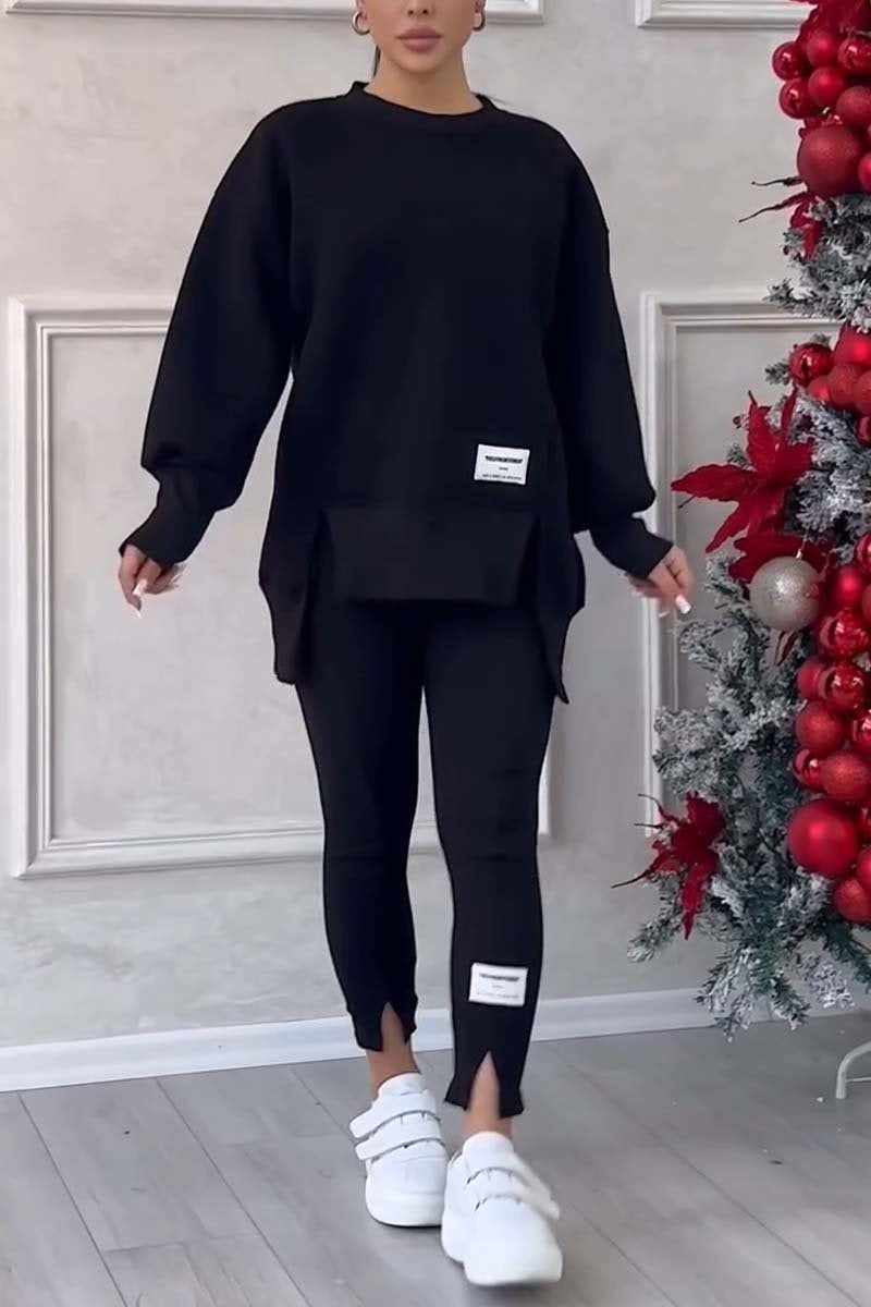 Ensemble sweat-shirt et leggings décontractés