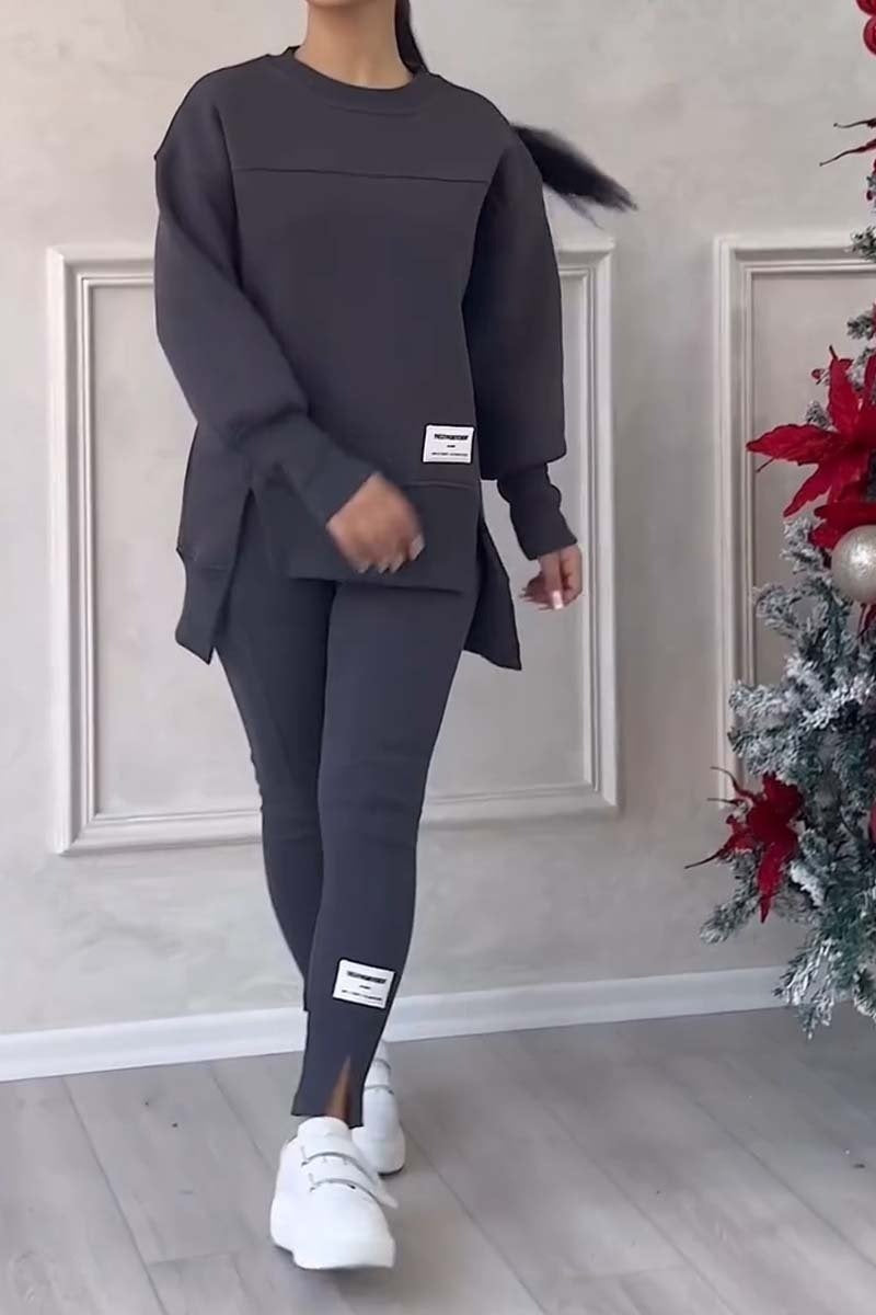 Ensemble sweat-shirt et leggings décontractés