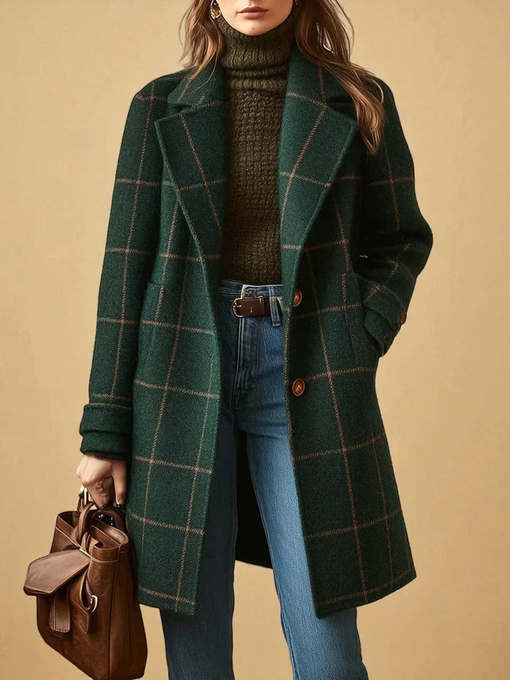 CHECKED COAT FOR WOMEN
