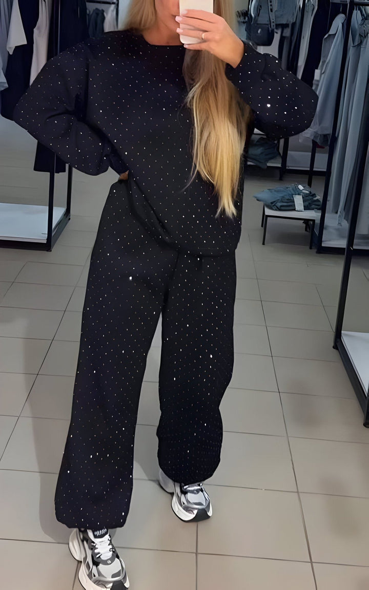 Ensemble confortable aux détails brillants