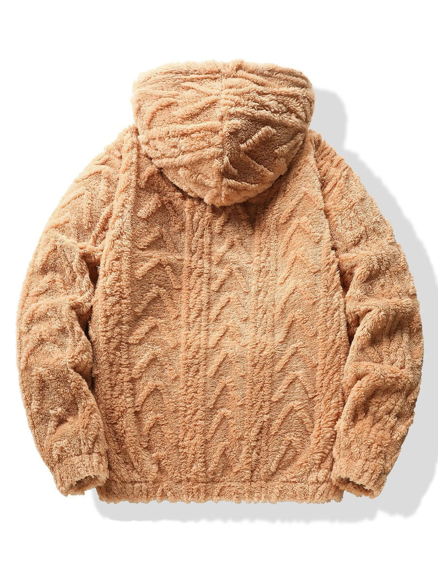 Sweat à capuche en jacquard Teddy