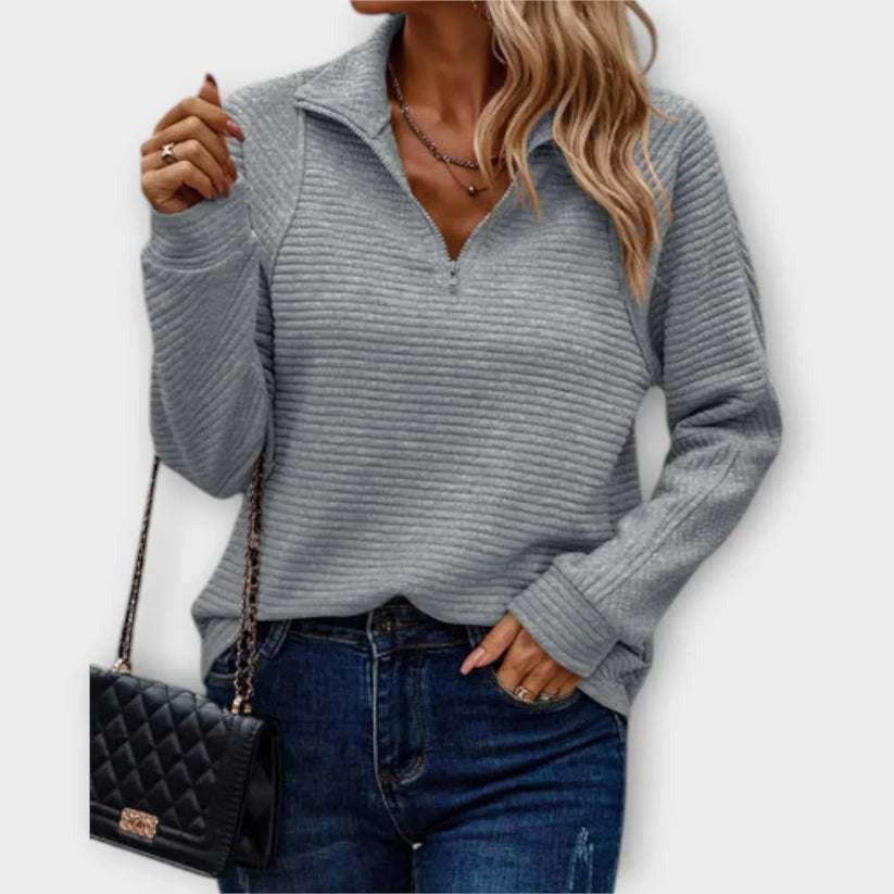 Pull demi-zip