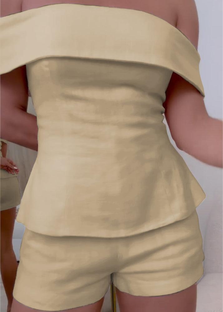 Ensemble deux pièces en coton et lin