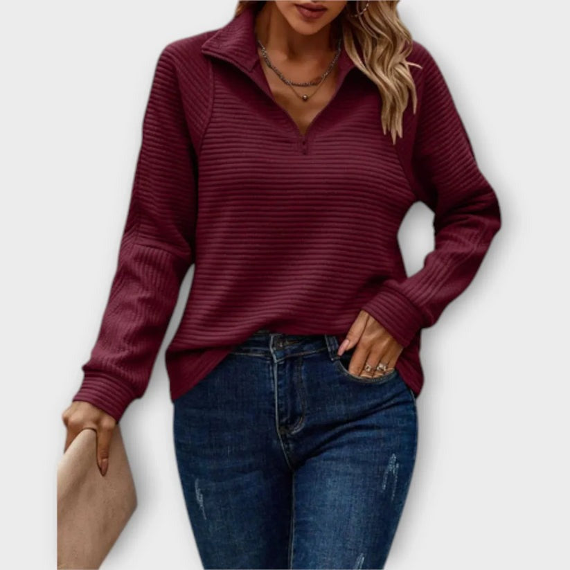 Pull demi-zip