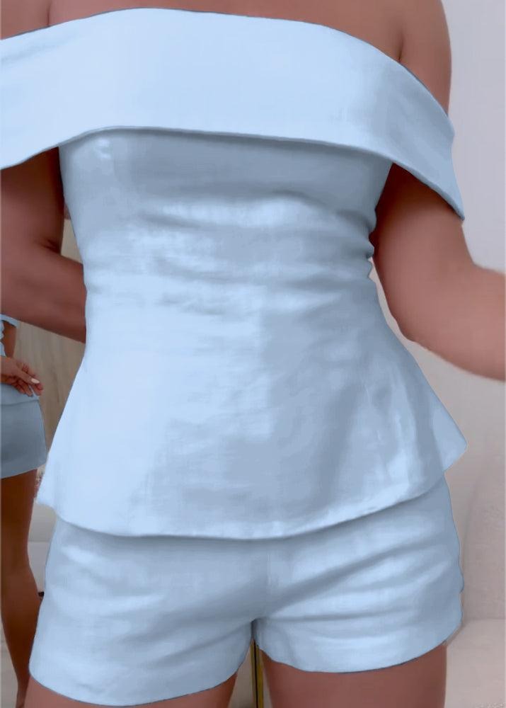 Ensemble deux pièces en coton et lin