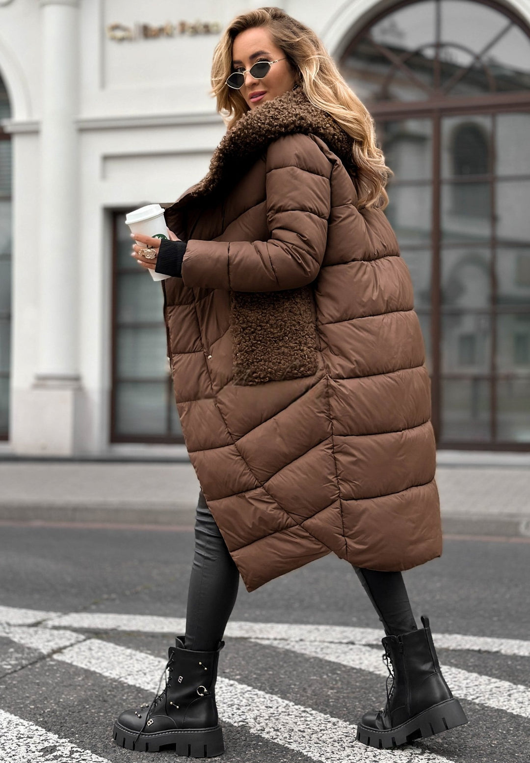 Veste matelassée en peau de mouton