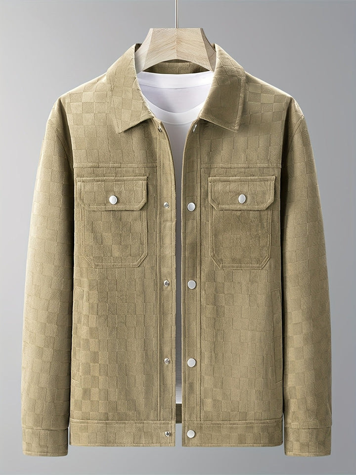 Veste en daim à carreaux
