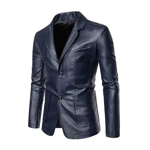 Veste en cuir décontractée