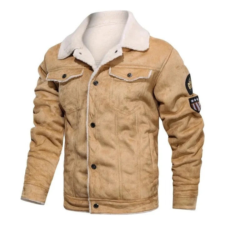 Veste en cuir polaire élégante et chaude