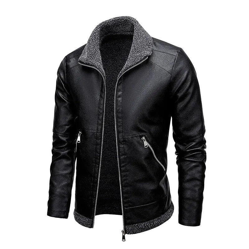Veste en cuir polaire élégante
