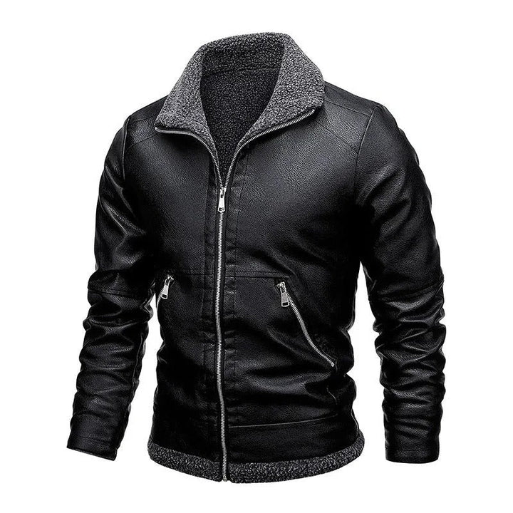 Veste en cuir polaire élégante