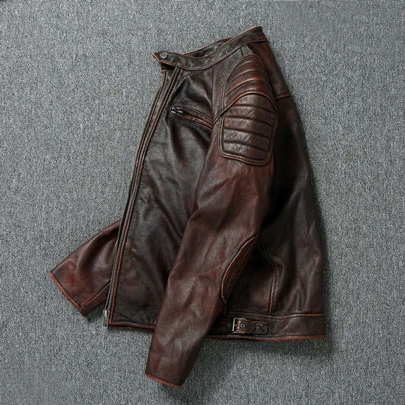 Veste en cuir vintage